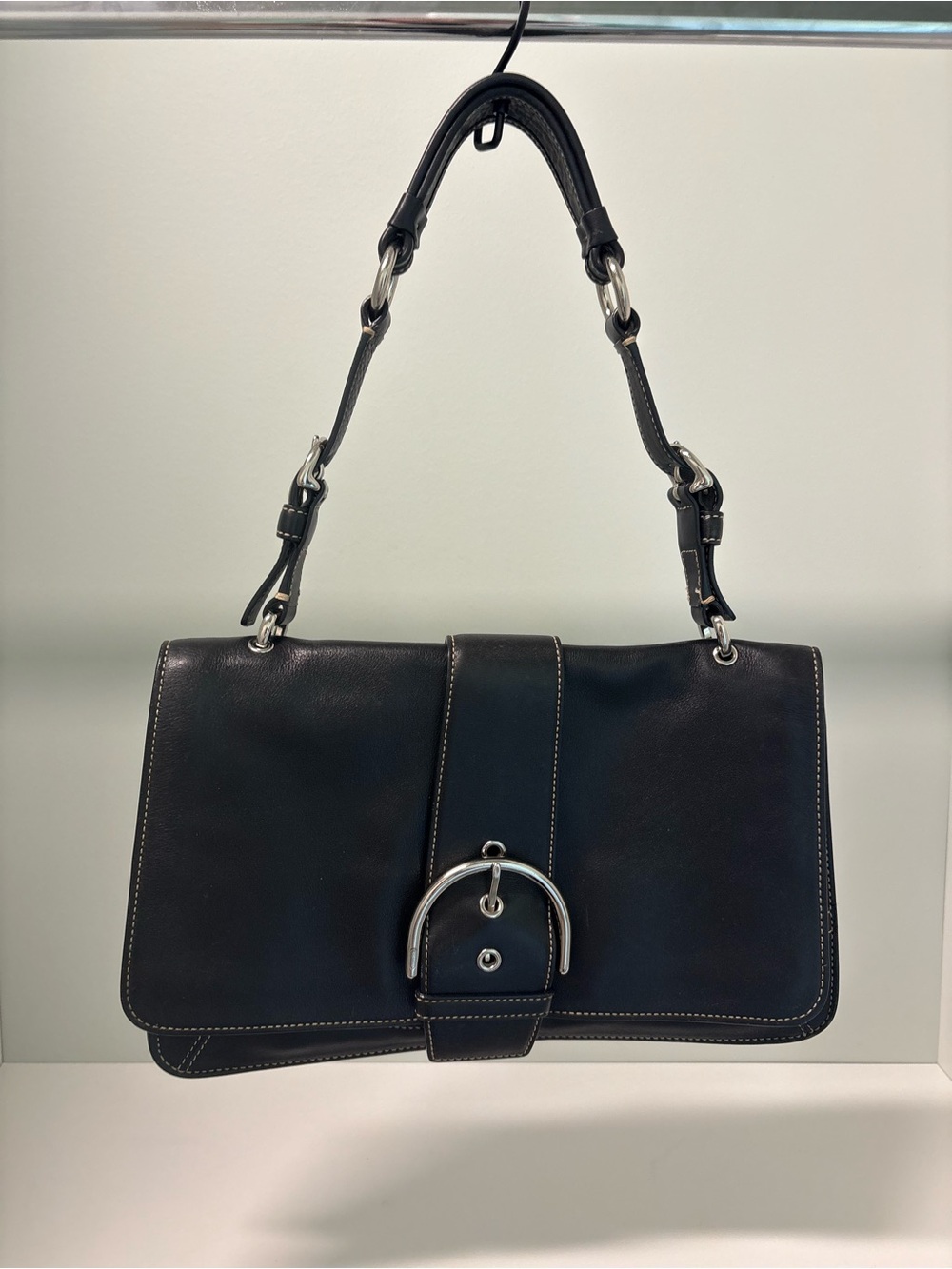 Coach 9741 Vintage Black Soho Large Buckle Flap Bag